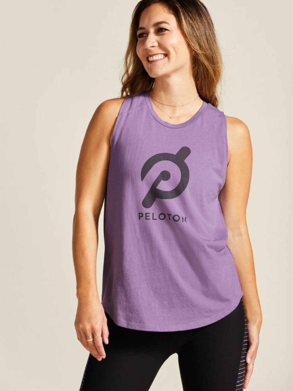 Peloton | Purple and Black sleeveless muscle tank top | Size Small